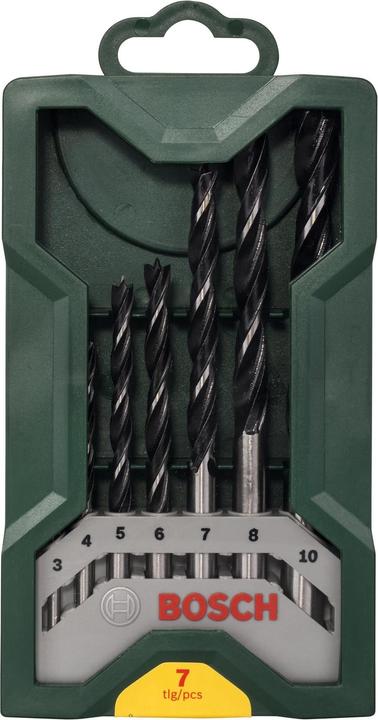 Image du produit Bosch Zubehör Jeu de forets hélicoïdaux pour bois 7 pièces (8 mm, 10 mm, 4 mm, 3 mm, 5 mm, 6 mm, 7 mm)