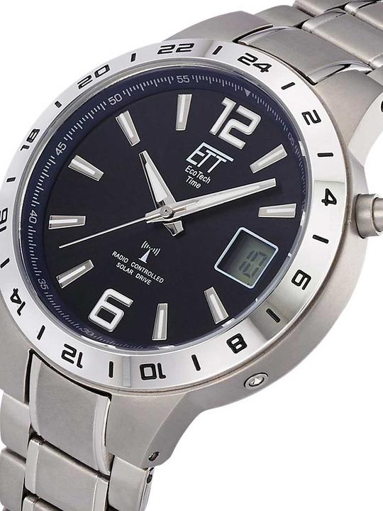 Actual product image ETT EGT-11411-41M Men's Solar Titanium Radio Control Watch (Sports watch, 40 mm)
