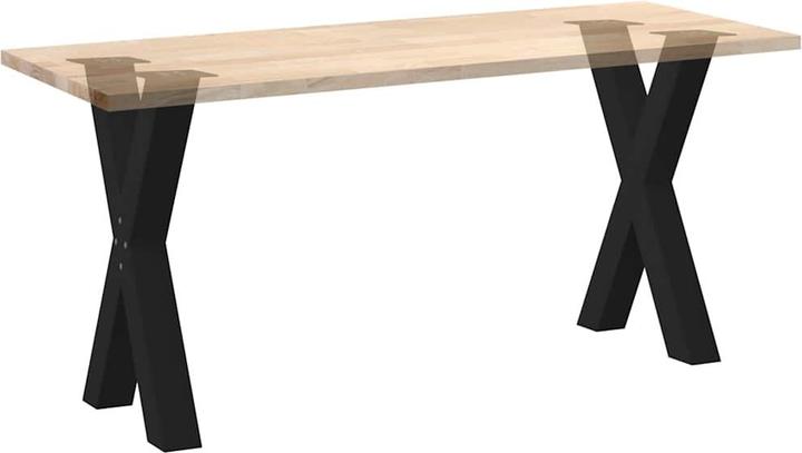 Actual product image VidaXL Dining table legs X-shape 2 pcs. black 60x(72-73) cm steel table leg