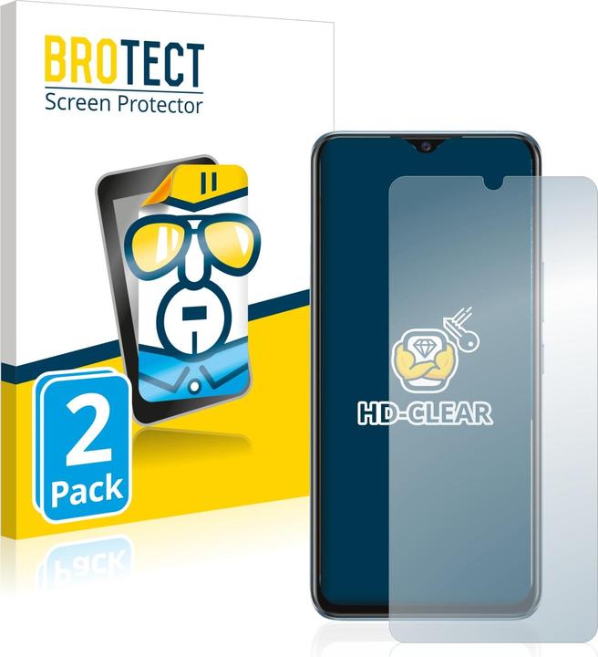 Actual product image BROTECT Screen Protector Clear (2 Piece, Vivo Y70)