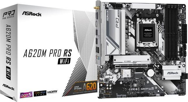 Produktbild AsRock A620M Pro RS WiFi (AM5, AMD A620, mATX)