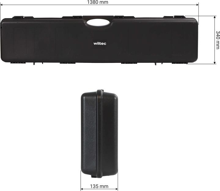 Actual product image Wiltec Waffenkoffer 138x34x13,5cm Langwaffenkoffer Gewehrkoffer Koffer Gewehr
