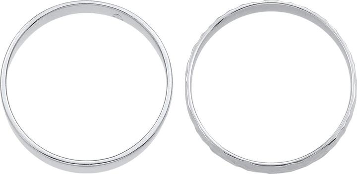 Actual product image Kuzzoi Band Ring, Ring Set (58, 925 Silver)