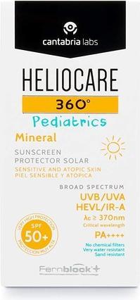 Image du produit Heliocare Crème solaire pour enfants SPF 50+ 360° pour peaux sensibles et atopiques ( Mineral Sun Cream) (Crème solaire visage, SPF 50, 50 ml, 82 g)