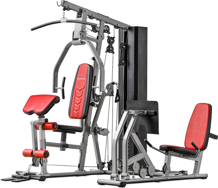 Sportstech HGX300 - Stazione di forza multifunzionale per l'home fitness con blocco pesi da 80 kg e