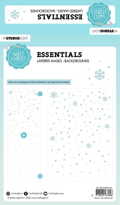 Image du produit Studio Light | Sweet Stories Mask Stencil Background snowfall