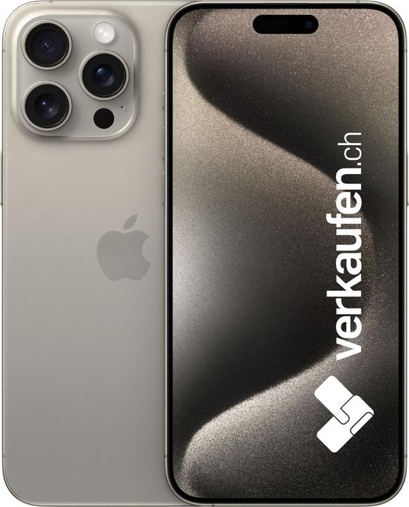 Produktbild verkaufen.ch iPhone 15 Pro Max (256 GB, Natural Titanium, 6.70", 48 Mpx, SIM + eSIM, A / Wie neu)