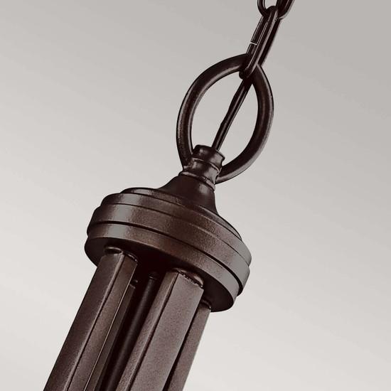 Actual product image Elstead Lighting Lacey pendant light E27 4-fold mission bronze light umber, earth colour, metallic frosted (E27)