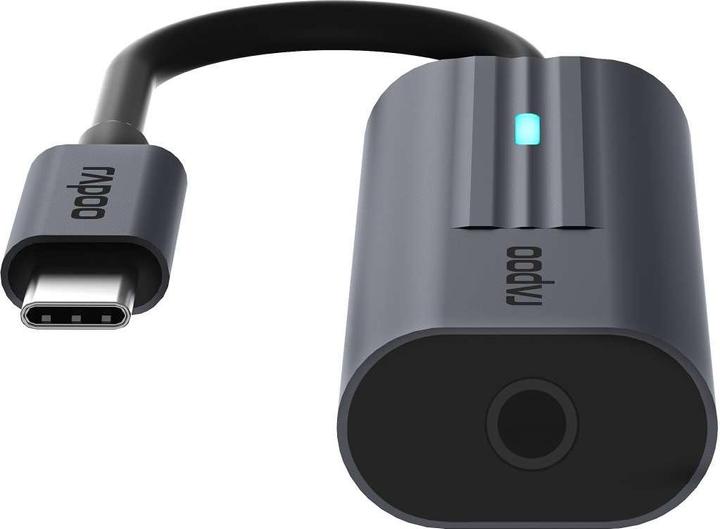 Image du produit Rapoo Adaptateur USB-C, USB-C vers audio 3,5 mm, gris