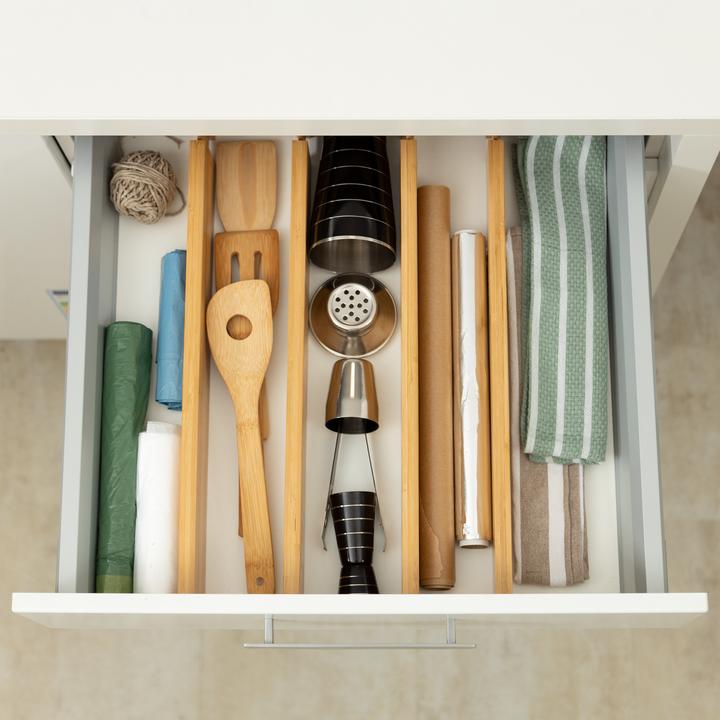 Actual product image Relaxdays Drawer Divider Set of 4, Bamboo