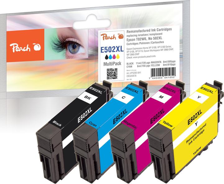 Actual product image Peach ml, economy ink cartridges compatible with 6 (M, FC, C, Y)
