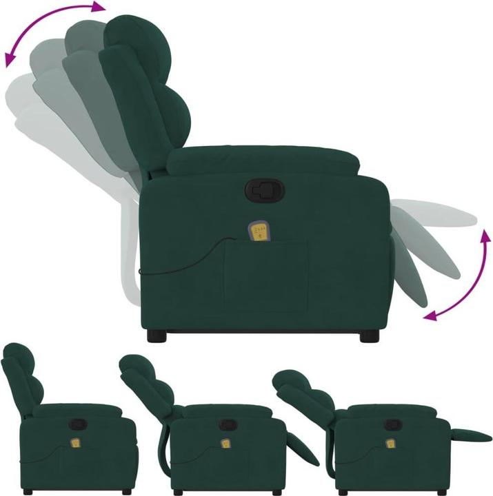 Image du produit VidaXL Fauteuil de massage releveur velours