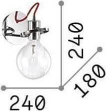 Produktbild Ideal lux RADIO E27 Wandleuchte 8W ⌀240mm dimmbar Schwarz warmweiss 119502 (1050 lm, E27)
