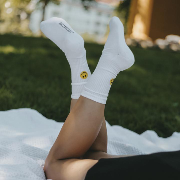 Actual product image Eulenschnitt Socken Smiley gelb S Gr.35-38 (35 - 38)