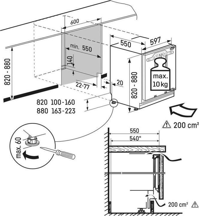 Produktbild Liebherr Integrierbarer Unterbau-Kühlschrank (137 l)