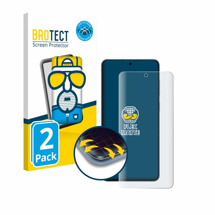 Productafbeelding BROTECT Fullscreen Schutzfolie Displayschutz Folie Matt Entspiegelungsfolie (2 Stuk, Samsung Galaxy S25 Rand)
