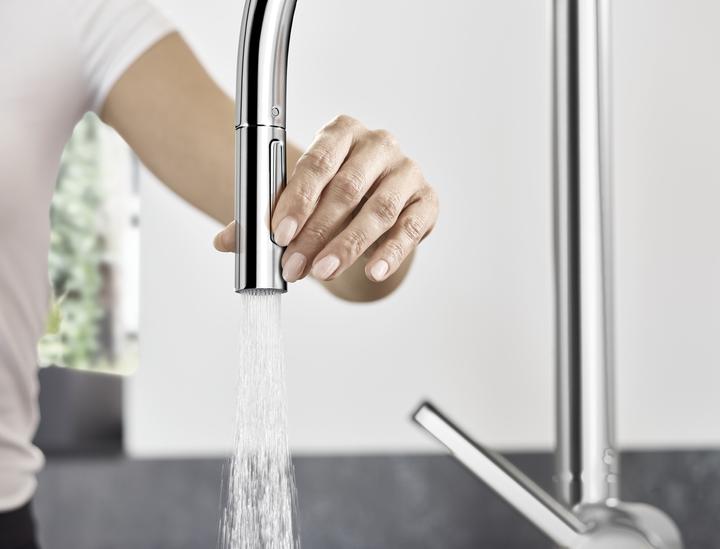 Image du produit hansgrohe HG Mitigeur monocommandé pour évier 210 TALIS M Douchette extractible chromé