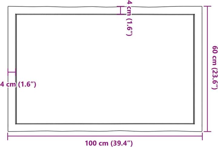 Actual product image VidaXL Chaim (100 x 60 x 4 cm)
