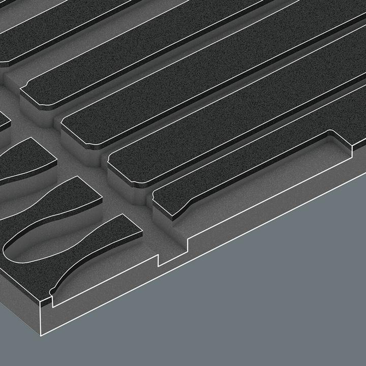 Actual product image Wera 9883 Foam insert PFERD file set 1 (344 mm)