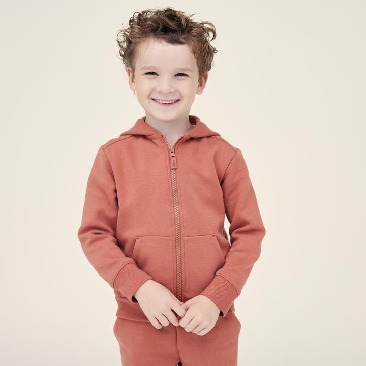 Actual product image Domyos Hooded jacket for babies/toddlers - terracotta (86, 85 C)