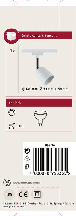 Produktbild Paulmann URail Spot Cover (3200 lm, GU10)