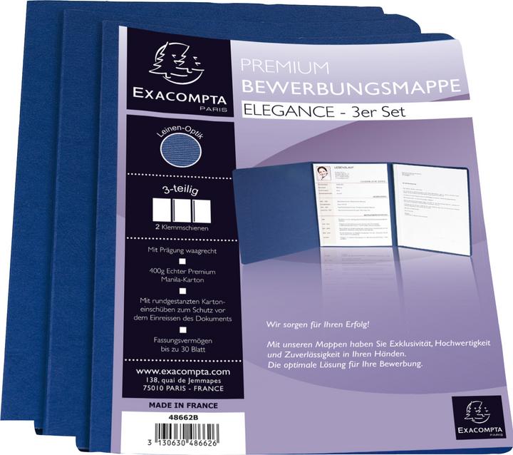 Produktbild Exacompta Bewerbungsmappen-Sets A4 - 3-teilig (A4, 1 x)