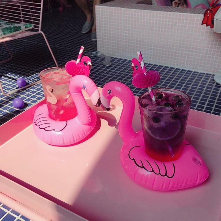 Image du produit JTI Porte-gobelet gonflable - Flamingo