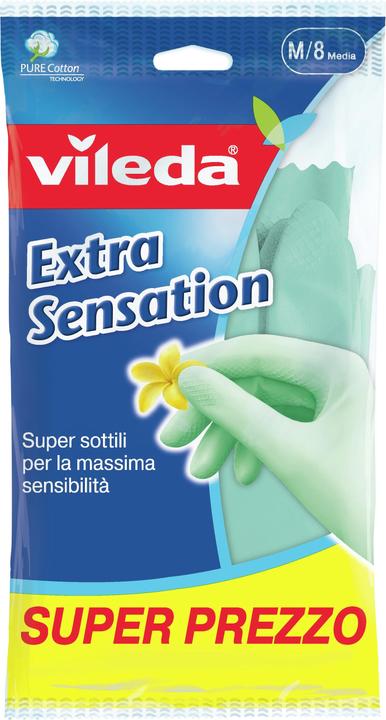 Vileda Guanti per la casa Extra Sensation in lattice di cotone verde 1 pezzo(i) (8)