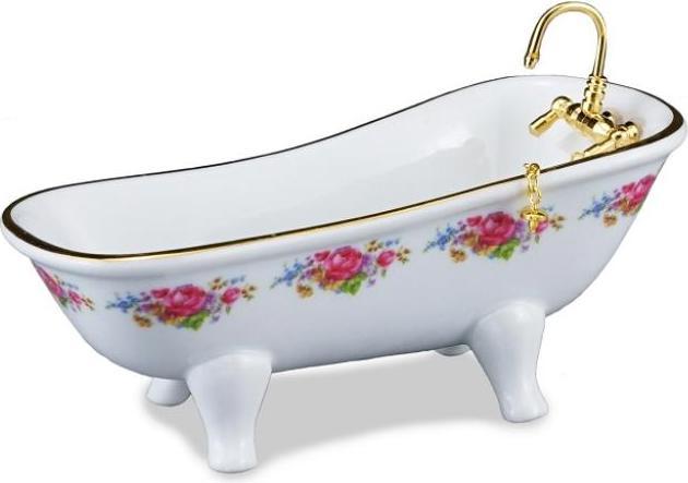 Immagine prodotto Reutter 001.770/2 - Vasca da bagno "Dresden Rose", miniatura (12,5 x 5,5 x 7 cm)