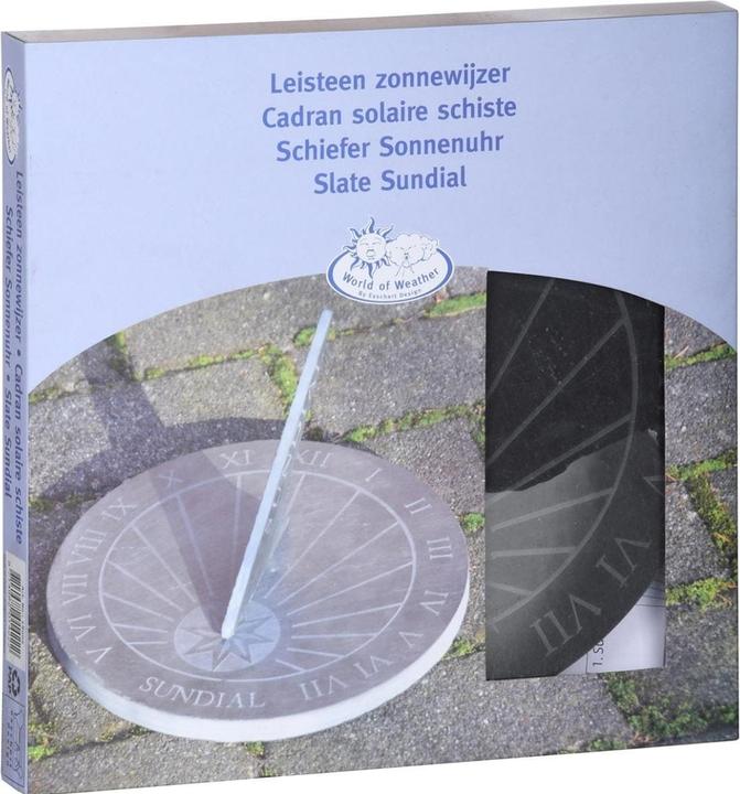 Produktbild Esschert Design Sonnenuhr rund Schiefer (3.5 x 27.5 x 27.5 cm)