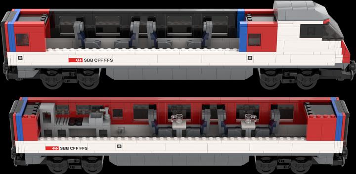 Actual product image Mobabricks SBB InterCity Supplement Set (Compatible with LEGO City)