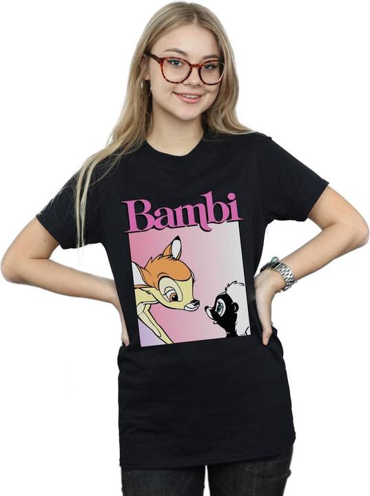 Actual product image Disney Womens/Ladies Bambi Nice To Meet You Cotton Boyfriend T-Shirt (XL)