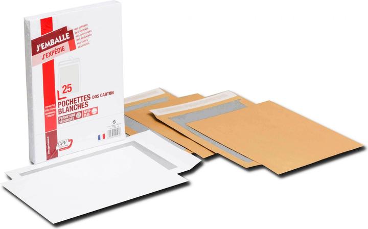 Image du produit GPV Pochettes d'expédition avec dos en carton, C4, 229 x 324 mm (100 x)