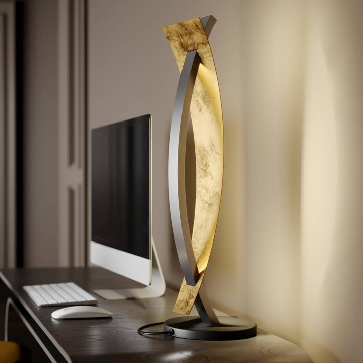 Produktbild Lucande Marija Tischleuchte Black/Gold (500 lm)