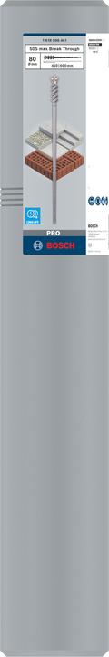 Image du produit Bosch Professional Zubehör Foret PRO SDS max-9 Break Through, 80 x 450 x 600 mm (80 mm)
