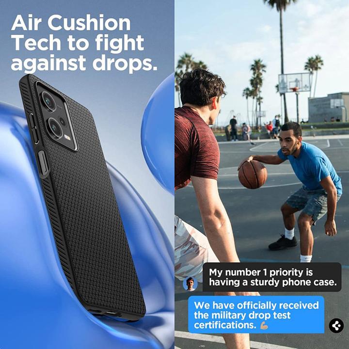 Produktbild Spigen Liquid Air - Etui do Xiaomi Redmi Note 12 Pro 5G / POCO X5 Pro 5G (Czarny) (Xiaomi Redmi Note 12 Pro 5G, Xiaomi Poco X5 Pro)