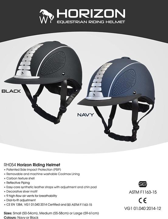 Immagine prodotto Casco da equitazione Horizon in finta pelle (59, 60)