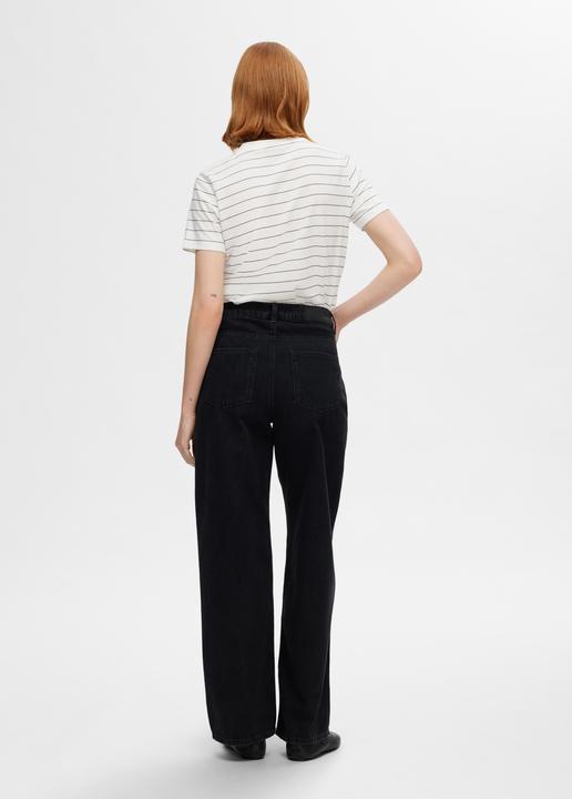 Image du produit Selected Femme T-shirt en coton rayé (M)