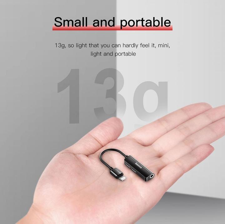 Actual product image Baseus L52 3-in-1 Adapter (Lightning, 3.5mm jack)