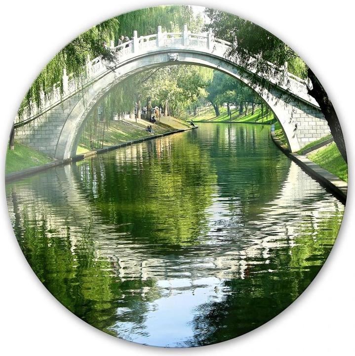 Image du produit Trenddeko Pont sur la rivière - rond (30 x 30 cm)