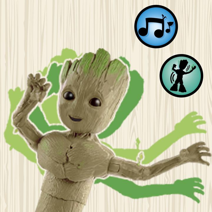 Productafbeelding Hasbro Marvel Studios Ik Ben Groot Groove 'N Grow Groot, 34cm Grote Interactieve Actiefiguur, Superhelden