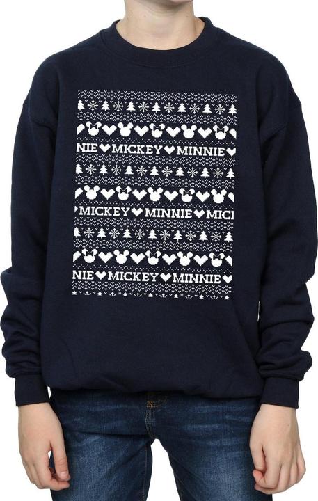 Immagine prodotto Disney Mickey And Minnie Christmas Fair Isle Felpa Ragazzi (116)