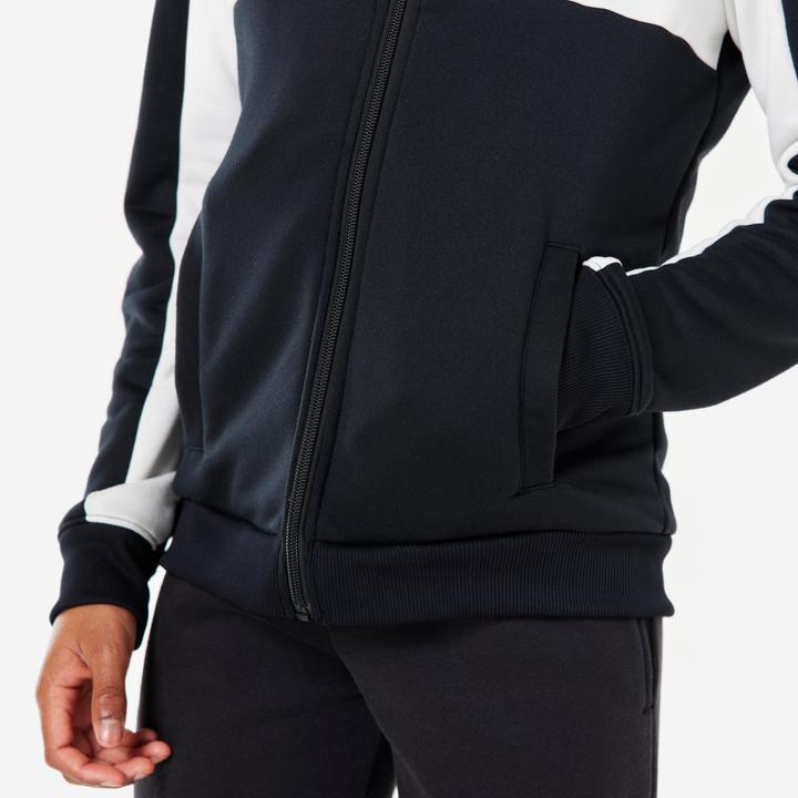 Immagine prodotto Decathlon Giacca da allenamento tuta da bambino - nero/bianco (12, 13, 14)