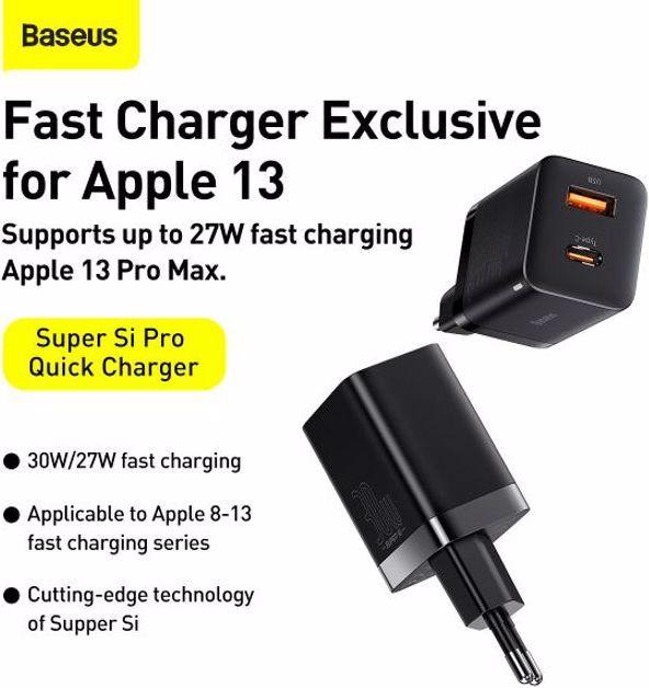 Actual product image Baseus Super Si Pro Quick Charger (30 W)