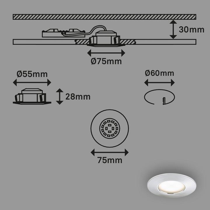 Image du produit Briloner Luminaires encastrés pour salle de bains (1200 lm)
