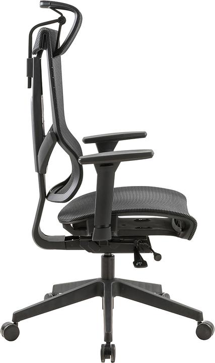 Produktbild Novigami Büro Set | Höhenverstellbarer Schreibtisch Ototo | Schwarz-Multiplex | 160 cm | Inkl. Bürostuhl K...