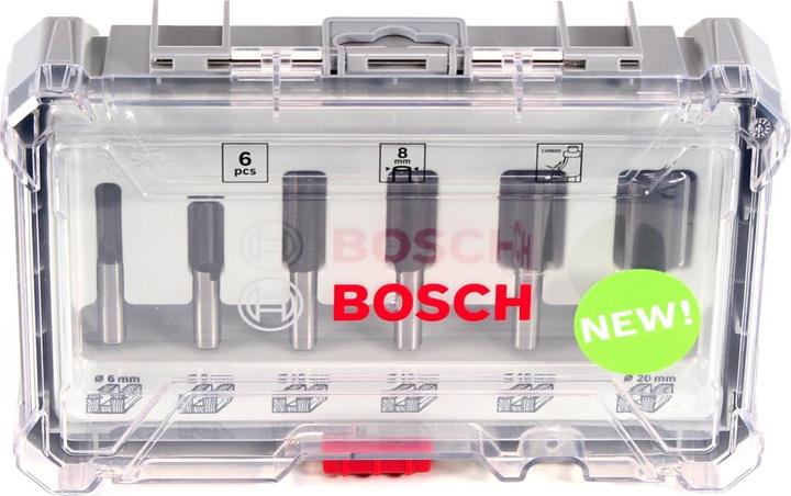 Produktbild Bosch Professional Zubehör 6-teiliges Nutfräser-Set, 8-mm-Schaft für Handfräsen
