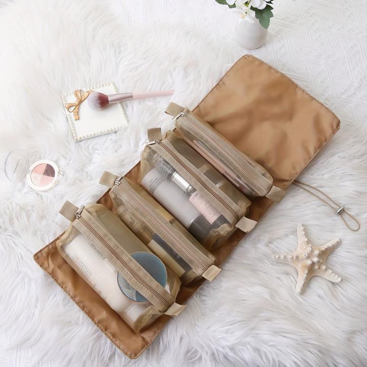 Produktbild Only-Bags.Store Abnehmbare vier in einem Make-up Tasche Portable Travel, grosse Kapazität Kosmetik Lagerung Waschen