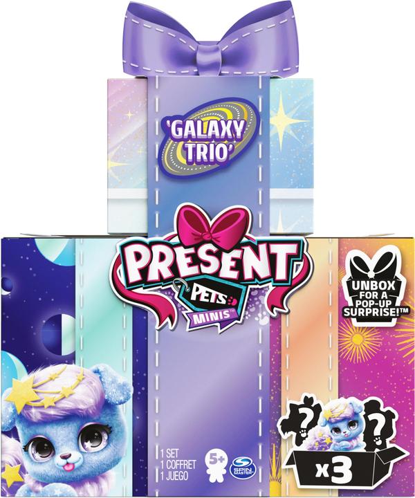 Image du produit Spin Master Present Pets Minis, pack de 3 peluches galactiques de 7,6 cm, jouets pour enfants (20.65 cm)
