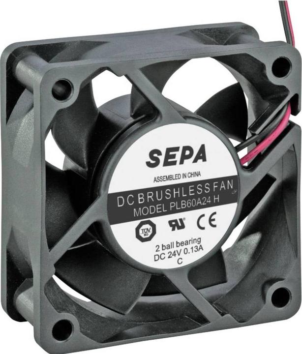 SEPA PLB60A24SE16A Ventilatore assiale 24 V/DC 36,7 m³/h (L x P x A) 60 x 60 x 25 mm (60 mm, 1 x)